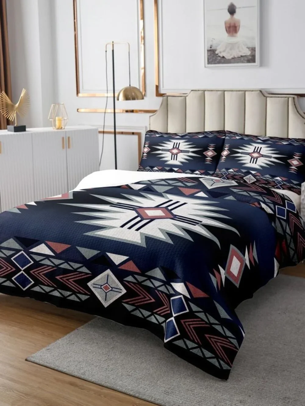 Southwestern Bedspread King Size,Rustic Farmhouse Western Bedding Set,Kids Adult